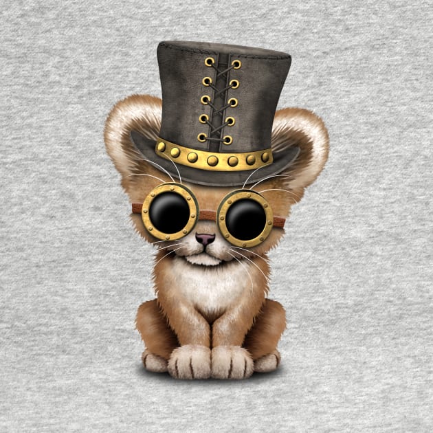 Steampunk Baby Lion Cub by jeffbartels